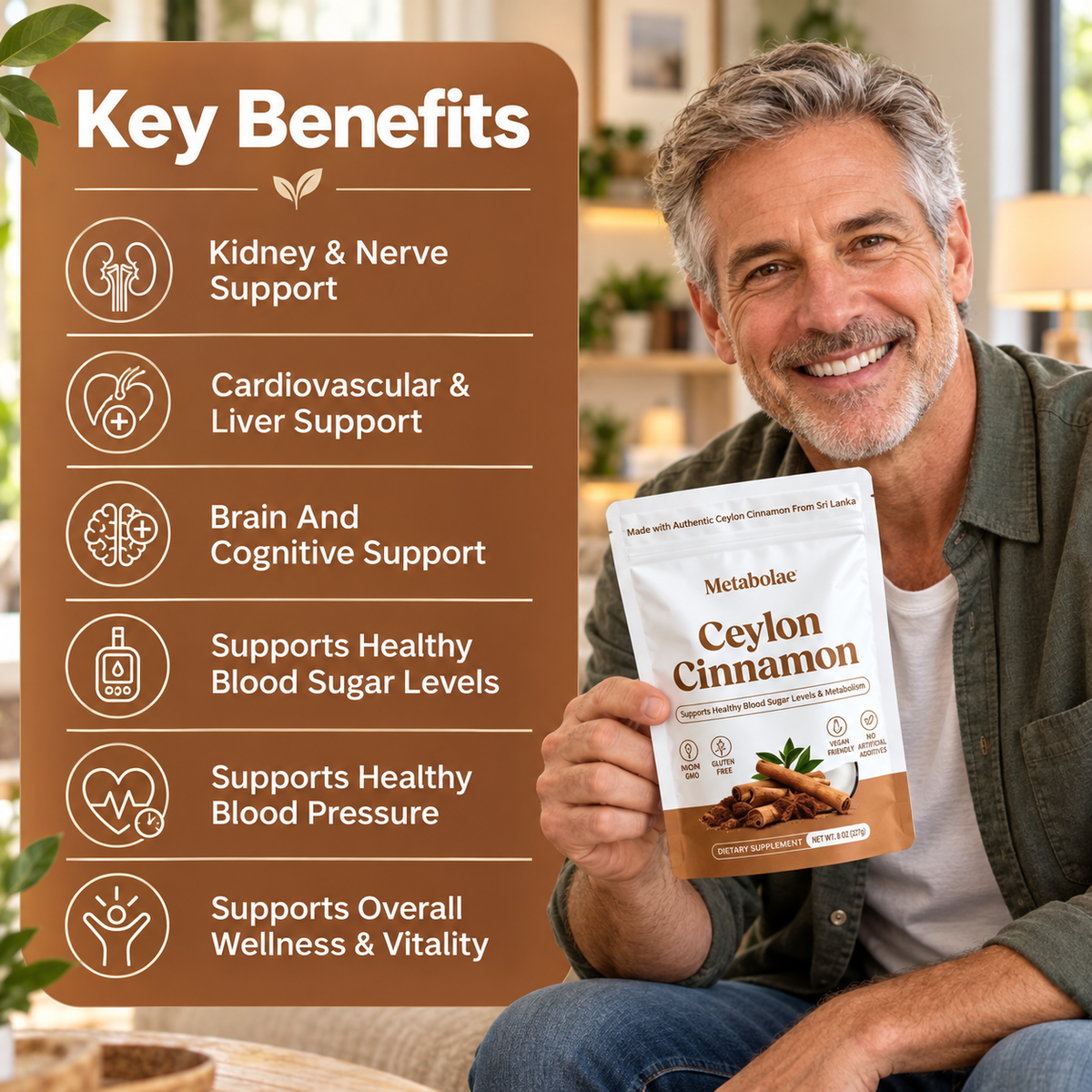 Ceylon Cinnamon 7200mg Equivalent with MCT Oil
